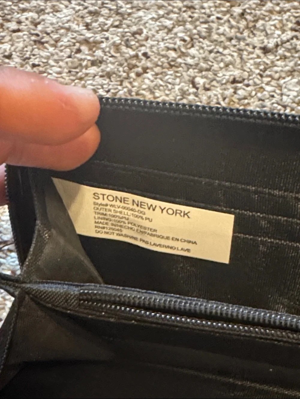 Stone Mountain Women’s Black Pebbled Snap Wallet
